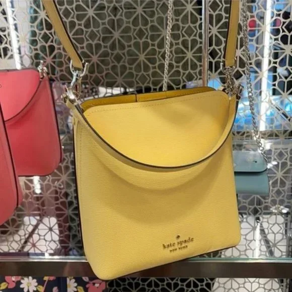 Kate Spade Darcy Small Bucket Bag Daybreak Yellow - Picture 14 of 16